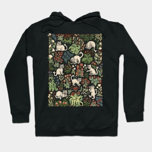 Ugly Medieval Cats Millefleur Hoodie